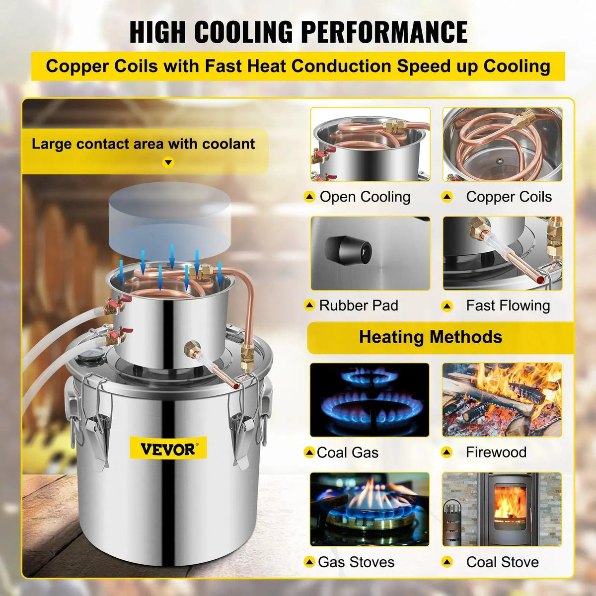 SucceBuy Gal Distiller Moonshine Alcohol Brew Water Wine — product view 4