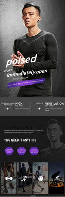 Quick Drying Tight Fitting Suit For Men's Sports Top