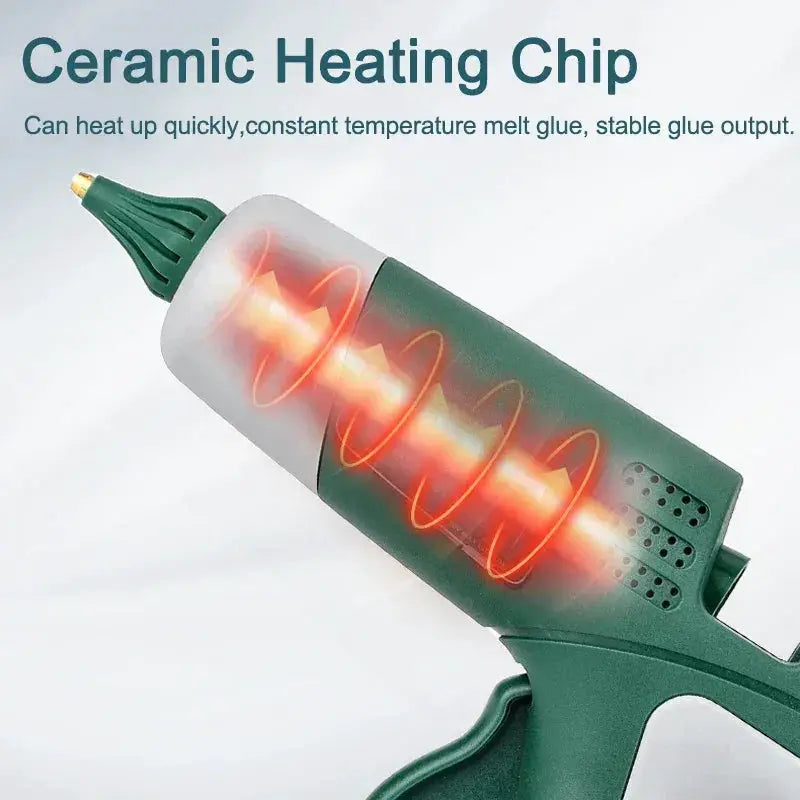 Cordless Hot Melt Glue Gun for Makita Milwaukee Bosch 18V