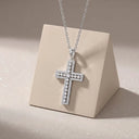 S925 Silver Moissanite Cross Pendant