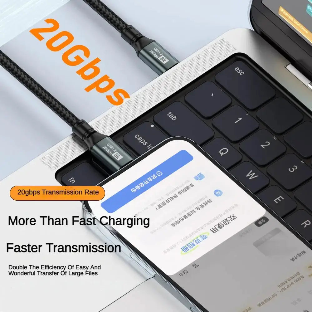Braided Type C Cable Fast Charge — product view 4