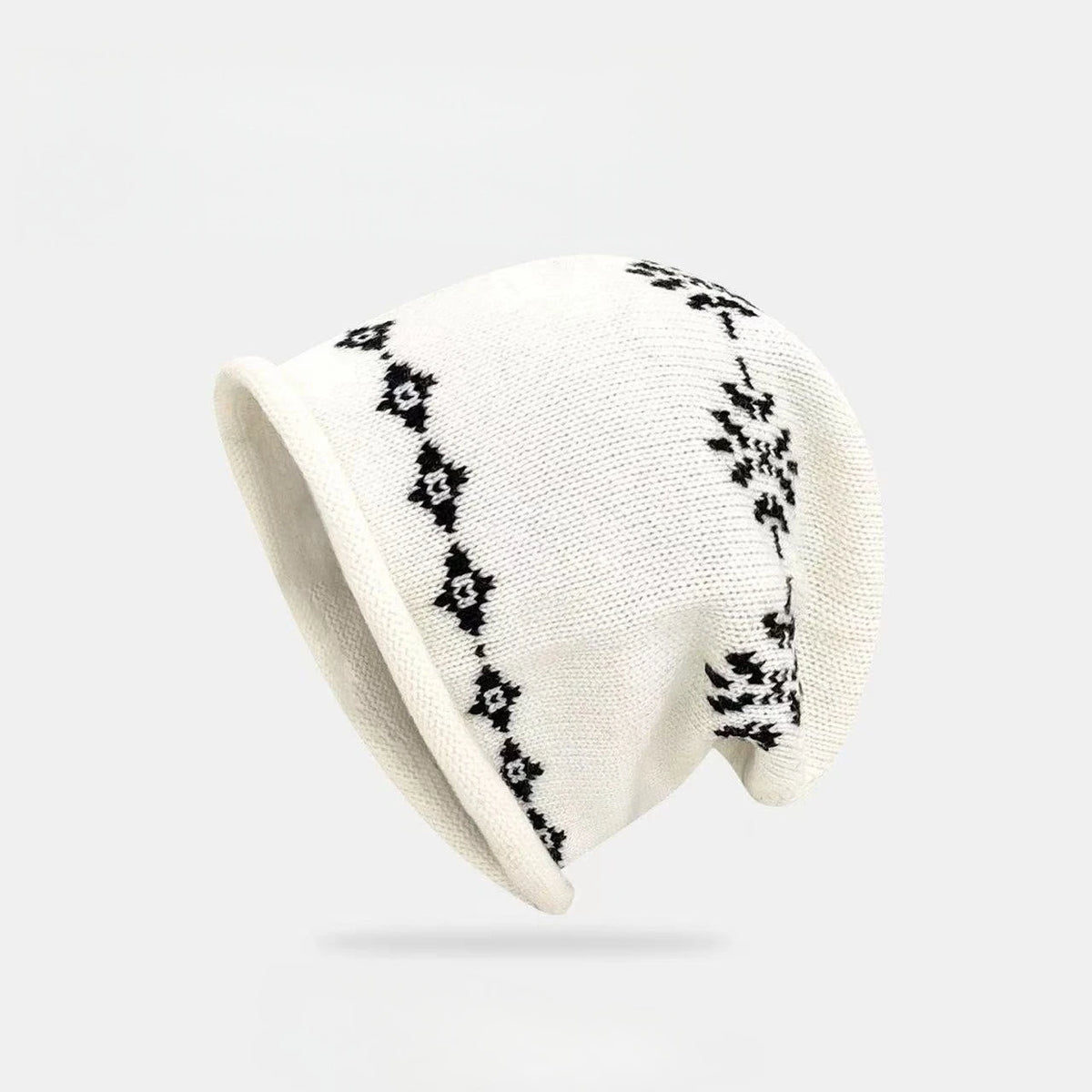 Snowflake Jacquard Knit Winter Hat
