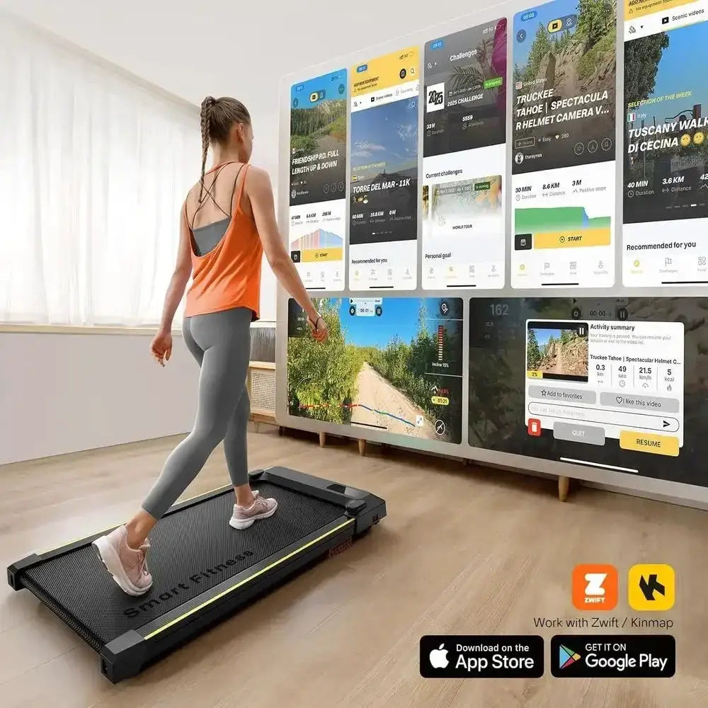 Portable Desk Treadmill with Incline, 2.5 HP Walking Pad, Ideal for Home and Office, with Remote Control and LED Display