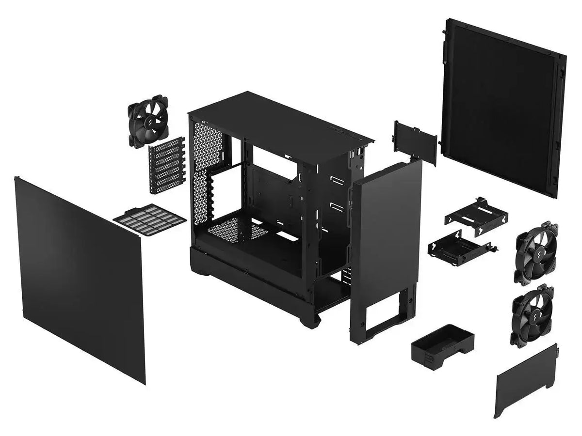 Fractal Design Pop Silent Black ATX Sound Damped Solid Panel Mid Tower Computer Case