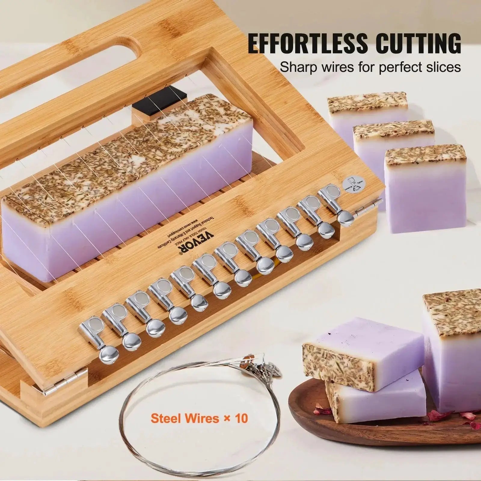 VEVOR Soap Cutter 1 To 12 Bars Precisely Bamboo Slicer