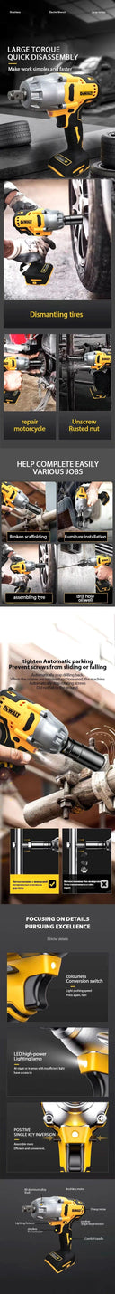 1/2in Brushless Cordless Impact Wrench for Heavy-Duty Tasks