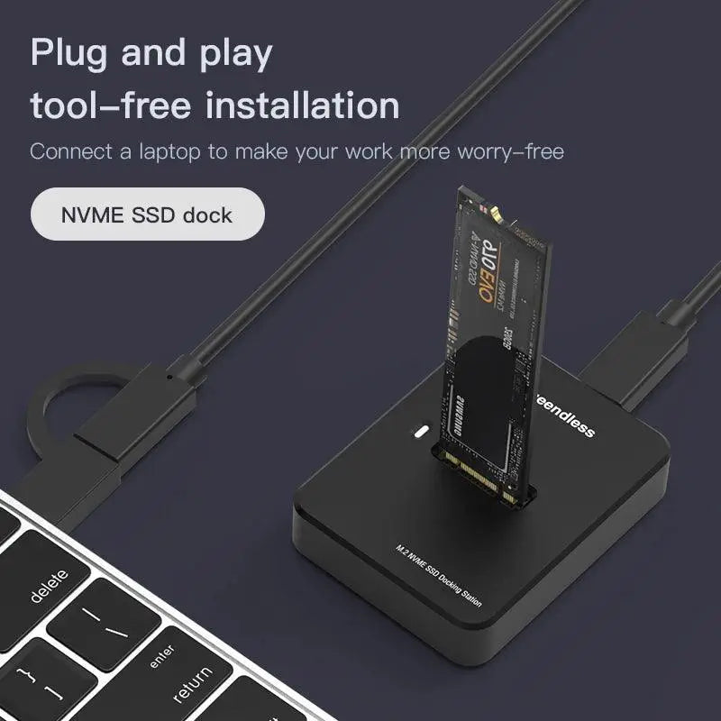 Blueendless External NVMe SSD Enclosure 10G Case Docking