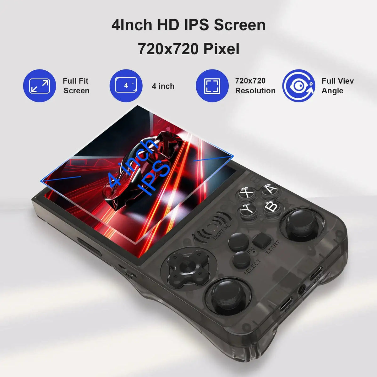 GAMINJA ANS13 Retro Handheld Video Game Console 15000+ Games Built-in Linux 4.0 Inch IPS Screen Portable Pocket Gaming Console