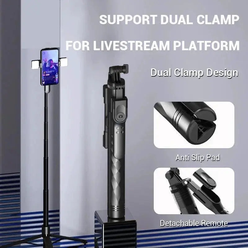 Wireless Selfie Stick Tripod With Led Light For Photos