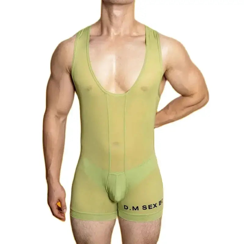 Men Breathable Ice Vest Bodysuit Compression Shapewear