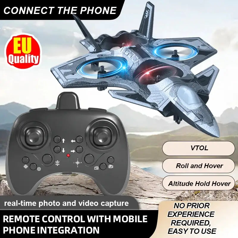 TongLi RC JI Fighter Stunt Plane Drone with HD Camera — product view 1