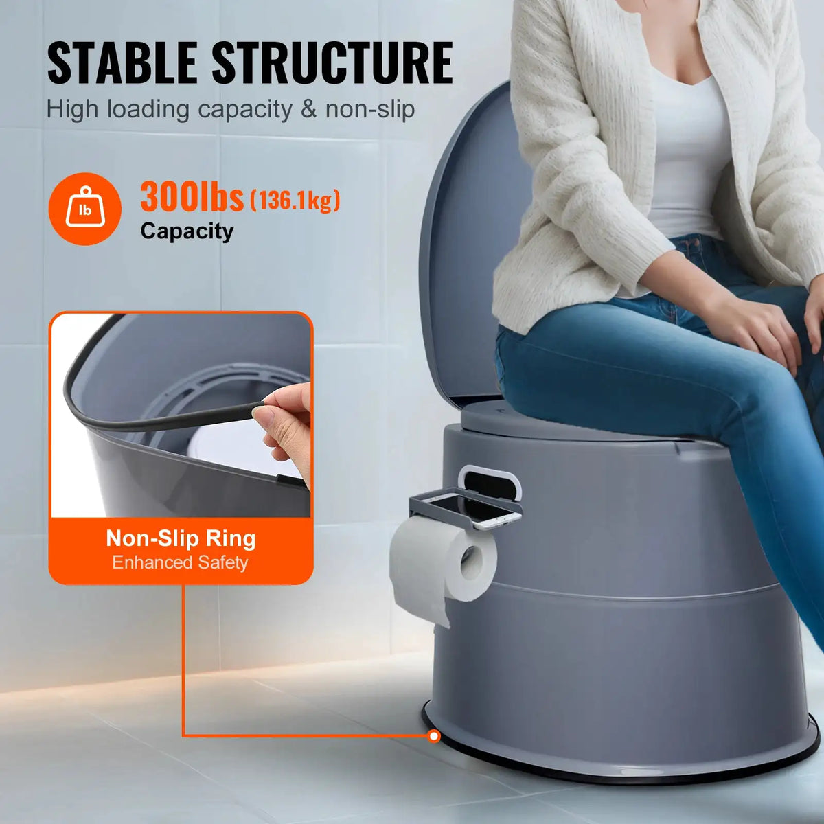 Portable Camping Toilet Gravity Flush — product image 5