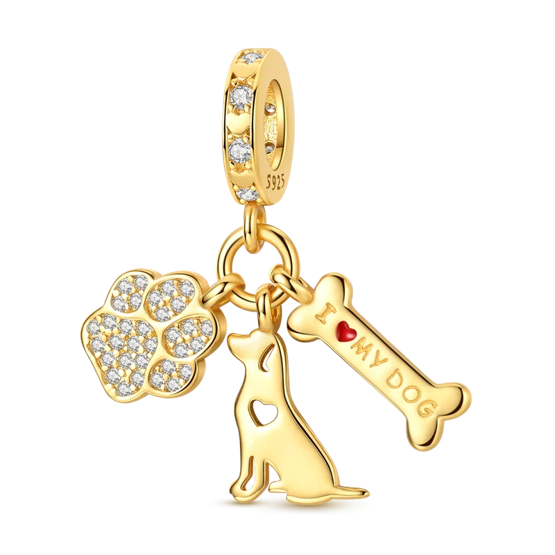 Gold Series Charm Bead Sterling