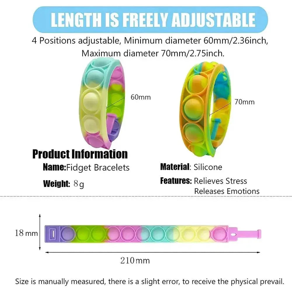 Fidget Pop Bracelet Bubble Sensory Stress Relief for Kids - OurLum.com
