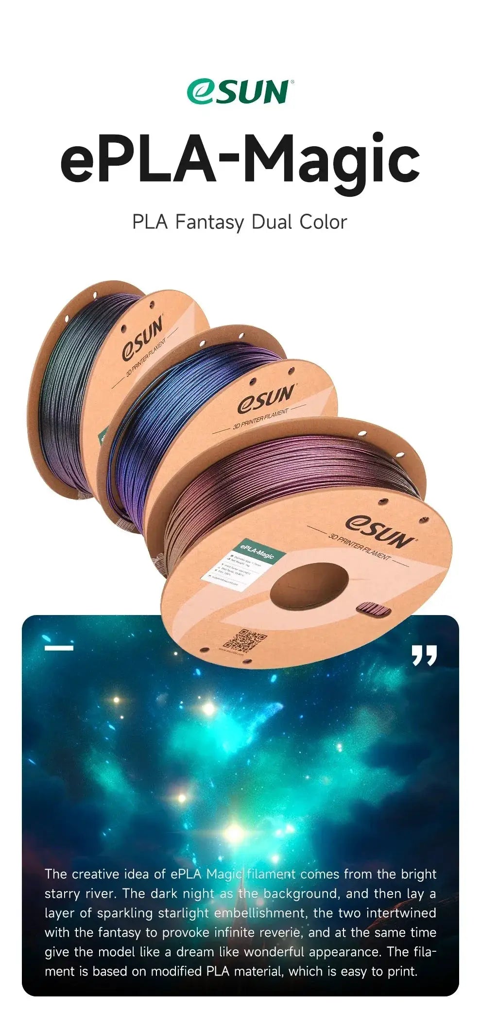 Dual Color Glitter Filament for Makers — product view 12