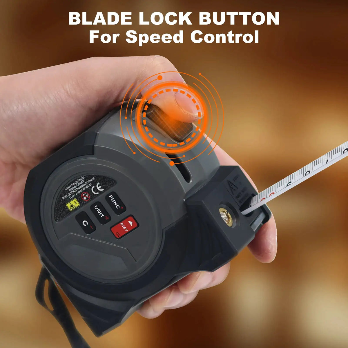3-In-1 Laser Rangefinder 5m Tape Measure 60M/196Ft / 40M/131Ft Handheld Laser Meter Measuring Tool Cross Line Laser Level BUCKLE