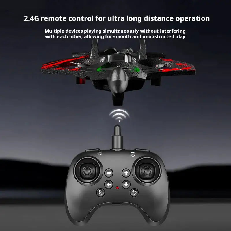 Remote-Controlled Drones, Drones With Rechargeable Batteries, Quadcopter Altitude Control, Foam Flying Toys With Altitude Hold Function, Stable Hovering, 360° Roll, Led Lights, Beginner Remote-Controlled Toys, Indoor And Out