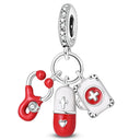 Sterling Silver Charm Beads Glowing
