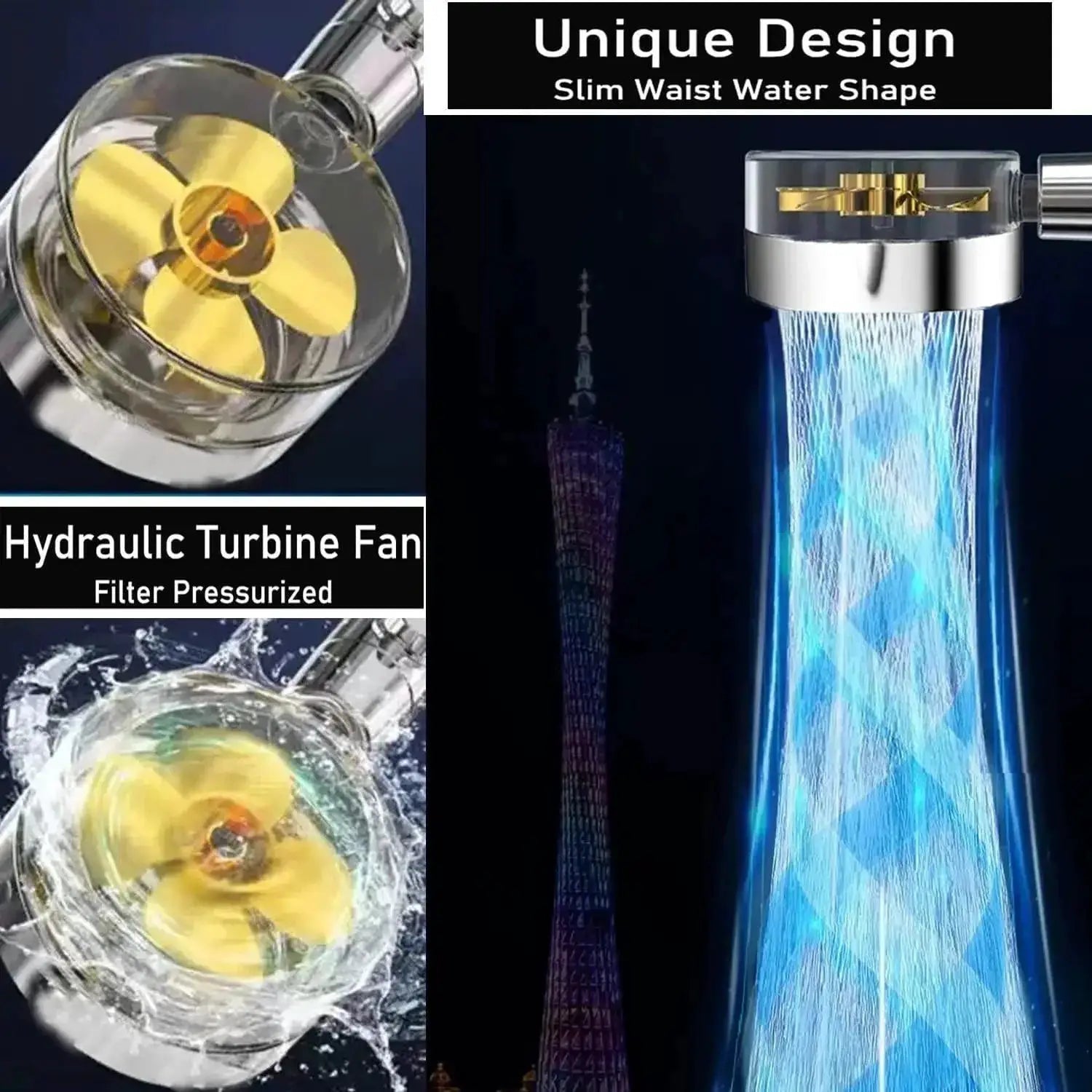 High Pressure Turbo Spa Showerhead For Ultimate Relaxation