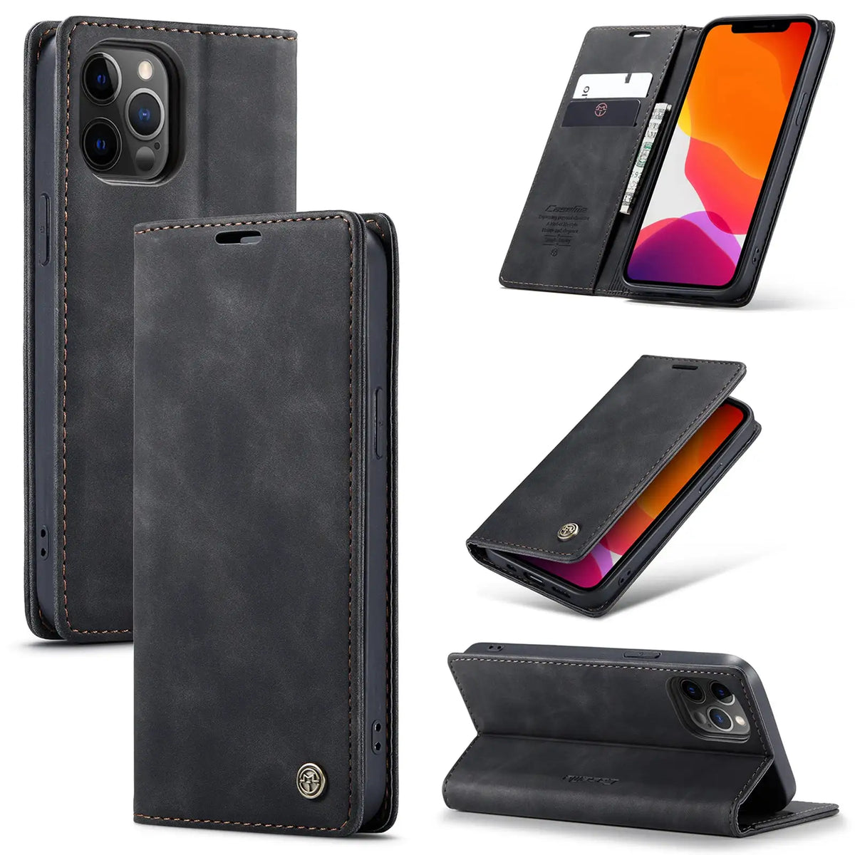 CaseMe Flip Case For iPhone Mini Pro Max Retro Magnetic — product view 1