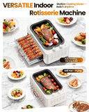 Smokeless Indoor Electric Grill, Countertop BBQ with Dual-Zone