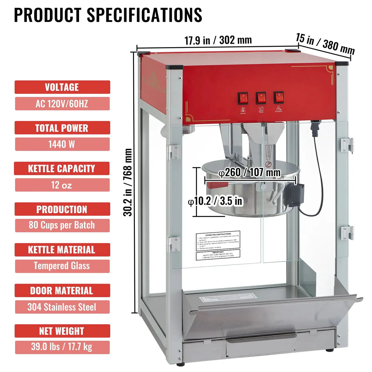 Commercial Popcorn Popper — product image 7
