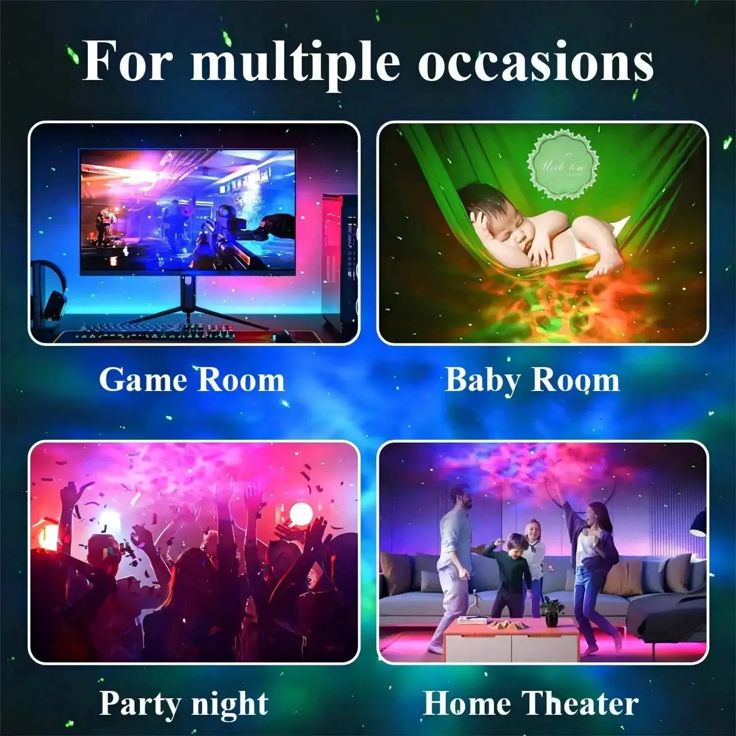 Astronaut Space Projector Galaxy Night Light Kids Decor