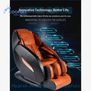 Coolfull Luxury Massage Chair Automatic Zero Gravity SL Type Guide Rail Musical Function for Home Use Waist Legs Foot Massager