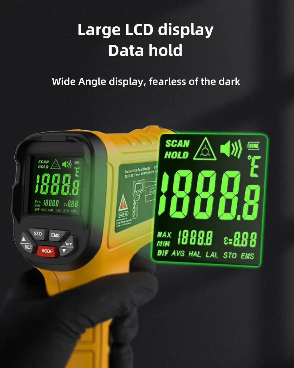 BSIDE Infrared Thermometer Gun -50~1400°C Handheld BBQ Digital Laser Industrial Non Contact Temperature Measuring Tester Tools