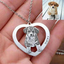 Personalized Engraved Pet Photo Keychain Custom Jewelry Gift