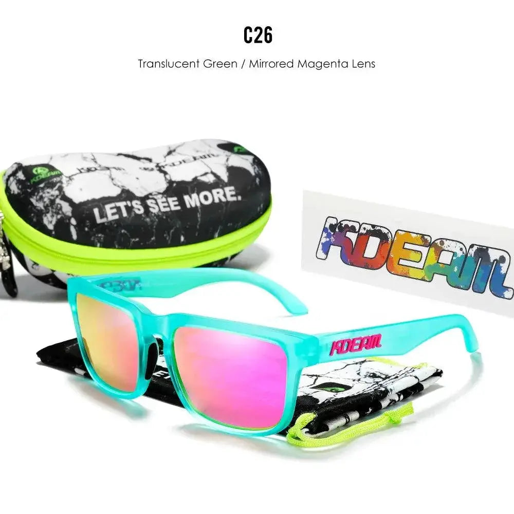 KDEAM Unisex Polarized Sunglasses Square Design 55mm