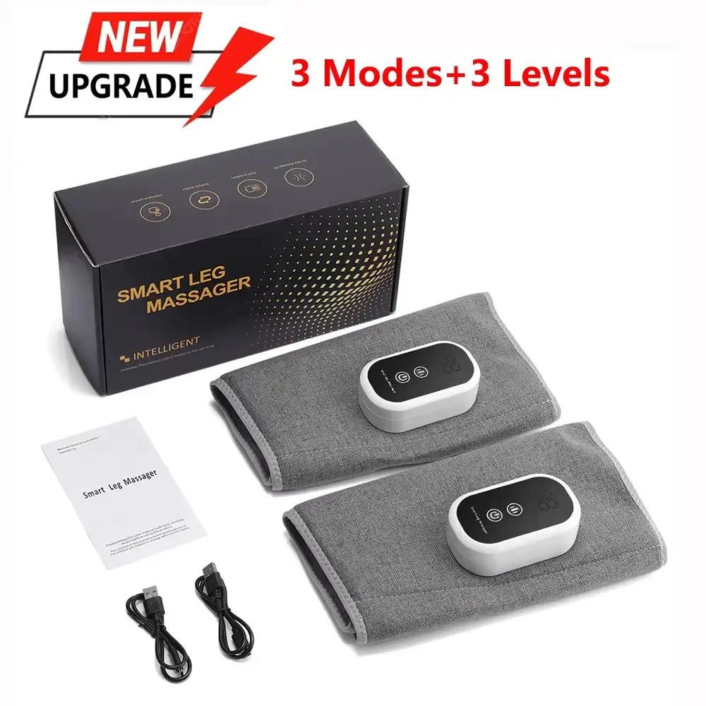 Eletric Air Pressure Calf Massager 3 Level Airbag Compression Wireless Massage Foot Leg Muscle Blood Circulation Relieve Fatigue