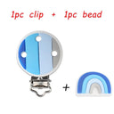 Kovict Silicone Beads Pacifier Clips Cartoon Animals Set