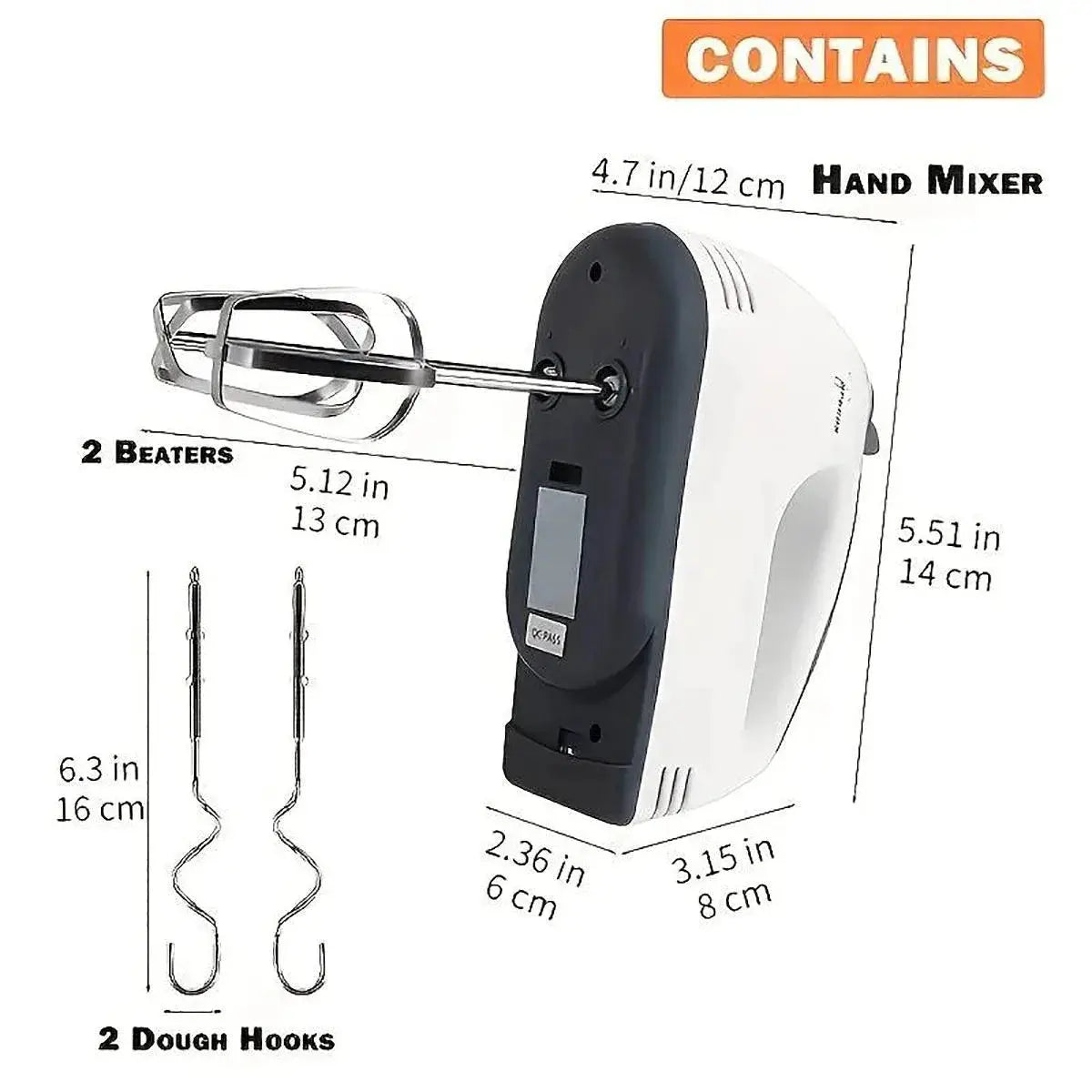 Handheld Electric Egg Beater Mini 7 Speed Mixer Pro Edition