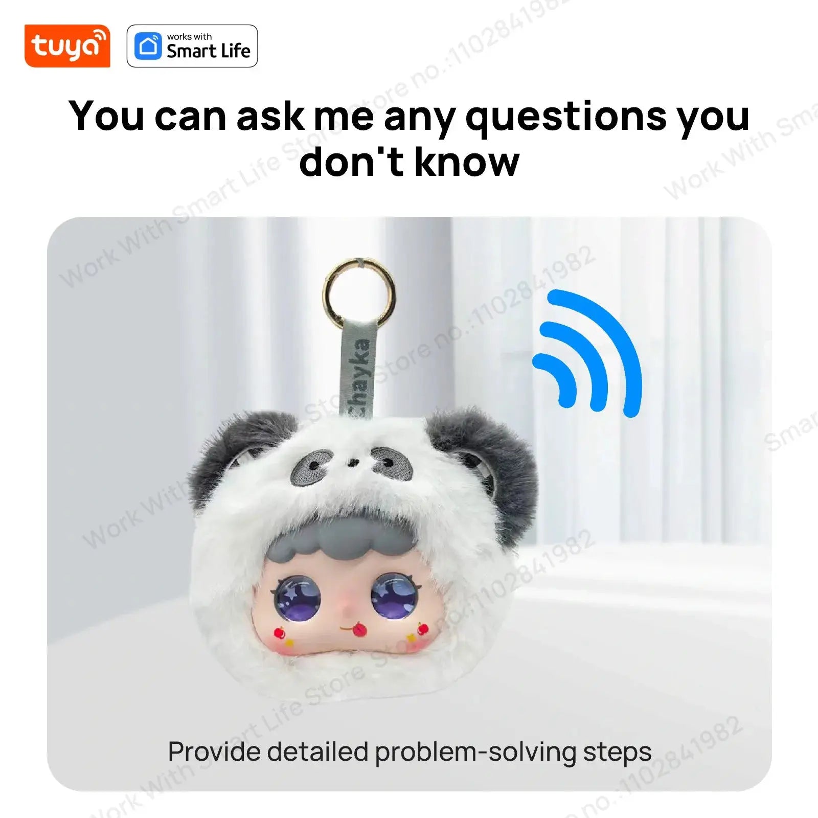 Tuya Smart AI Plush Robot With LED Eyes Rechargeable Toy For Kids And Families