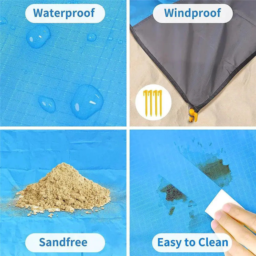 Lightweight Sand Free Waterproof Outdoor Blanket For 4 To 6