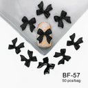Ribbon Bow Nail Art Kit Elegant Black White Design Set