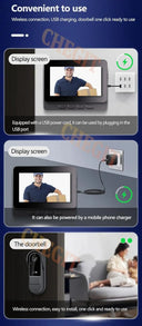 Wireless Doorbell Camera 1080P HD Night Vision