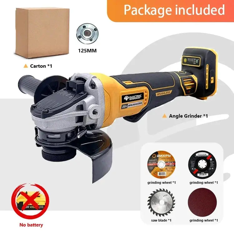 Cordless Brushless Angle Grinder for Metal Cutting DCG406