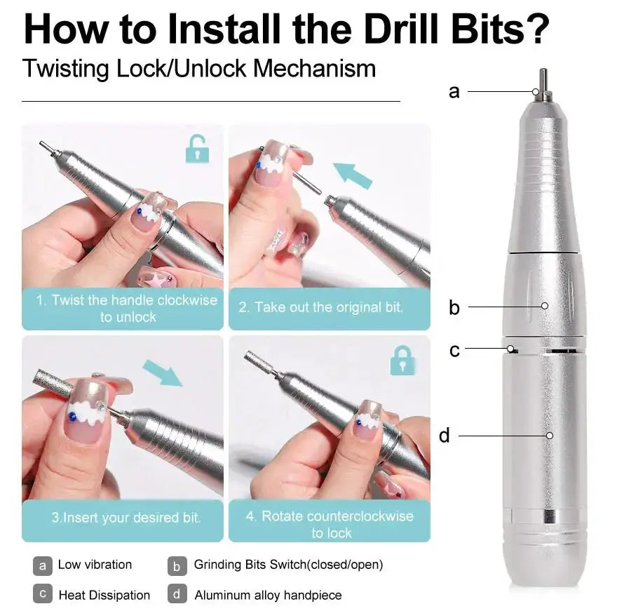 Precise Nail Drill for Salon Tech Pros — product view 13