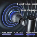 Mini Massage Massage LCD Screen 6 Heads Gun Muscle Massager Portable Electric Fascia Gun for Neck Foot Body Fascia Gun