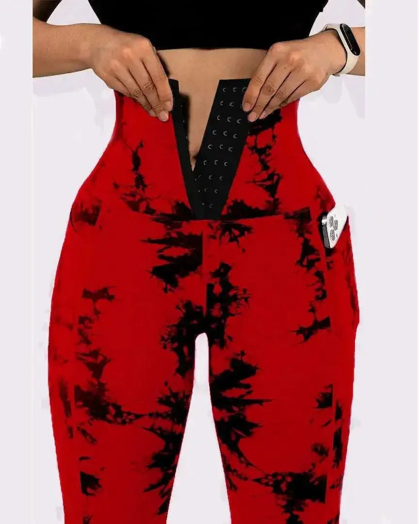Tie Dye Leggings With Pockets For Women Activewear Pants