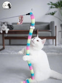 Feather Cat Teaser Wand: Interactive Caterpillar Toy for Cats