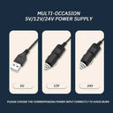 5V 12V 24V Car Fan Dual Head USB Adjustable Cooling Fan