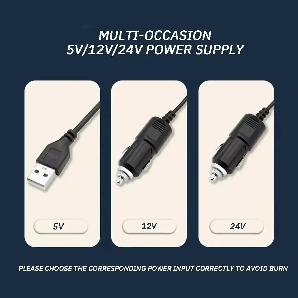 Dual Head USB Car Fan Adjustable Cooling - OurLum.com