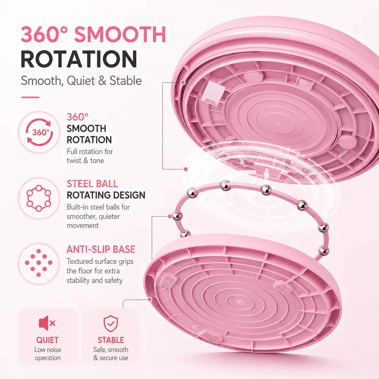 Foot Massage Waist Exercise Waist Twisting Disc Torsion Disc Fitness Equipment Portable Magnetic Foot Massage Twisting Machine