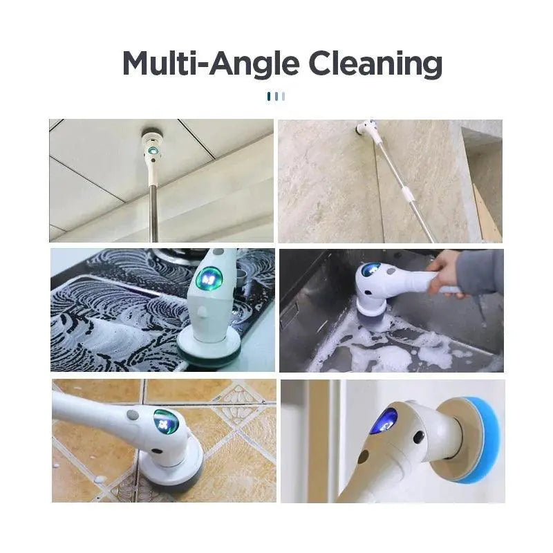 Electric Spin Cleaning Brush With LED Night Light Cordless