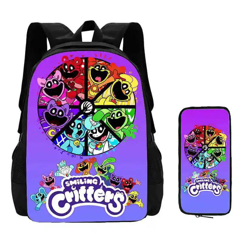 Durable Kids Anime Backpack Set for School — 2 pcs set 002