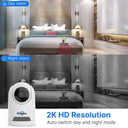 Hiseeu 2K 4MP Smart Wifi PTZ Security Camera with AI Tracking