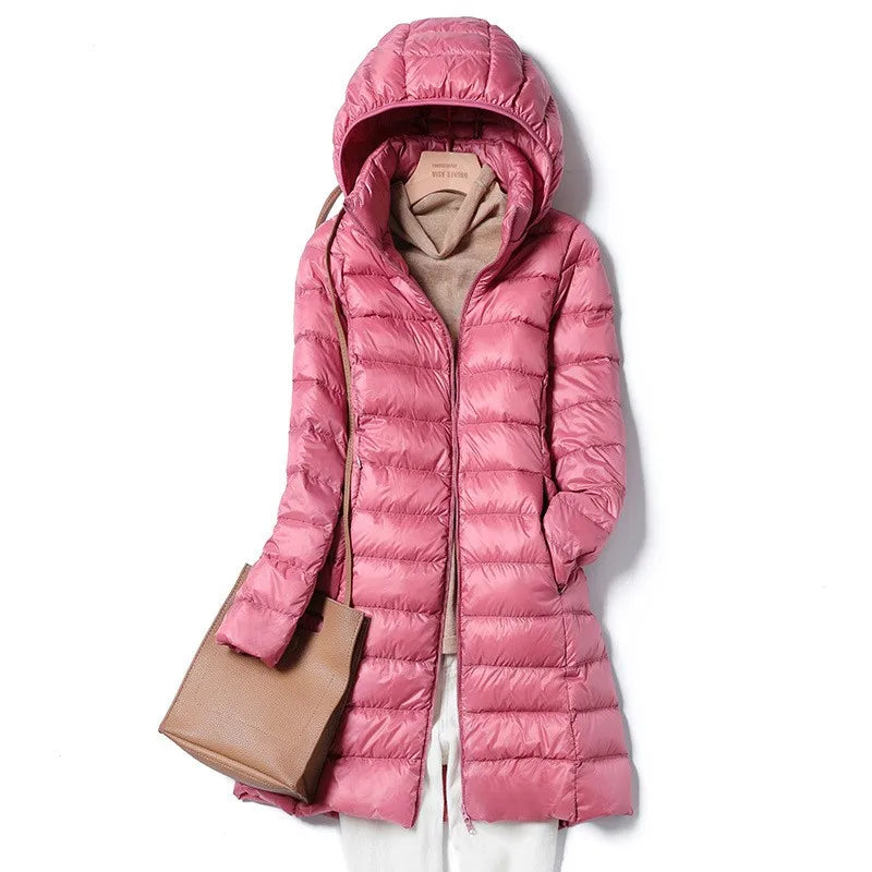 Detachable Hood Fitted Puffer Jacket